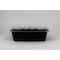 Cubeware Cubeware 64 oz. Square Container Black Base With Clear Lid, PK100 CS-1064B - alternate 1